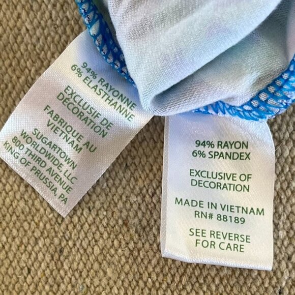 Lily Pulitzer Womans Summer La Fortuna Borealis Blue Social Sunset Romper Sz XL - Picture 9 of 10